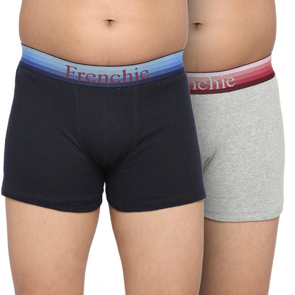 U19 Teenagers Cotton Trunk Navy and Gray - Pack of 2