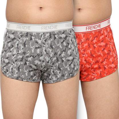 U19 Teenagers Cotton Trunk Red and Gray - Pack of 2