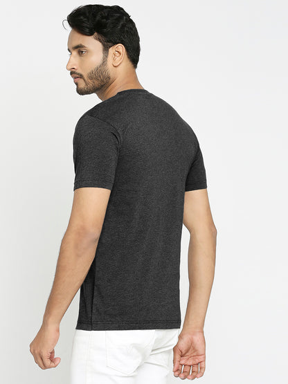 Charcoal Melange Everyday Essential Cotton T-Shirt for Men